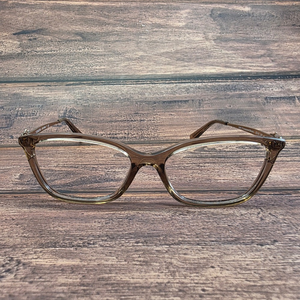 Coach HC 6146U 5561 Transparent Brown Cat Eye Eyeglass Frames 53-16-140